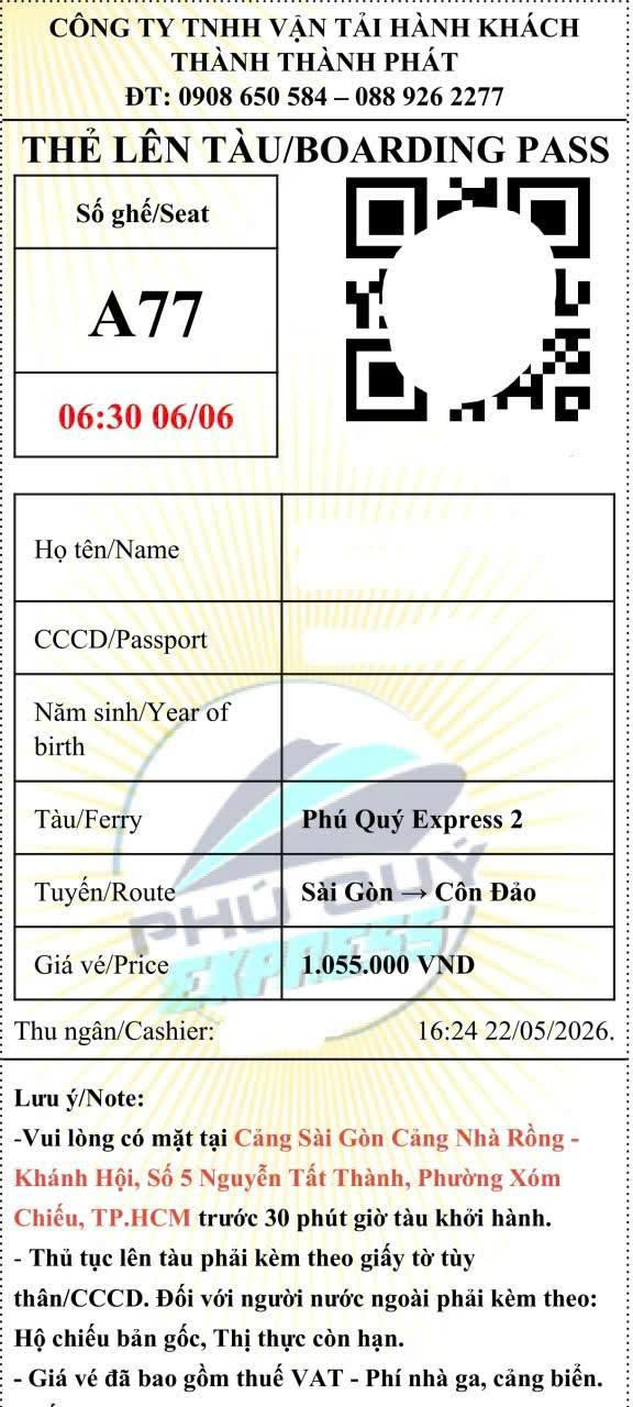 SÀI GÒN - CÔN ĐẢO 
